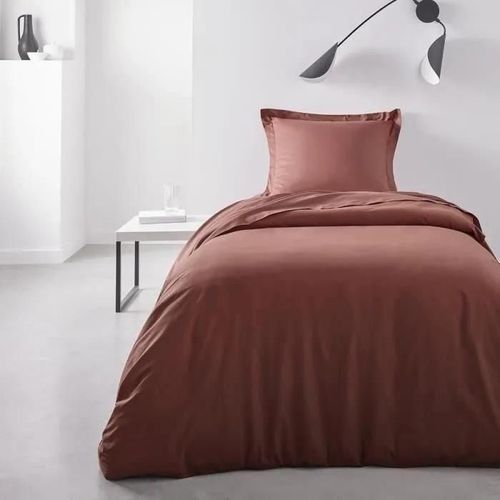 Housse De Couette Today Essential - 140 X 200 Cm - 1 Personne - 100% Coton Uni - Terracotta