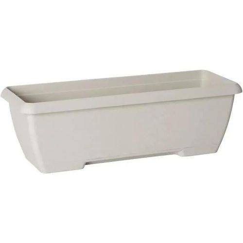 Jardiniere - Garden Id Teramo - Blanc 60 Cm - Solidité - Réserve D'eau Intégrée - Recyclé & 100% Recyclable - Volume Pour Plantes