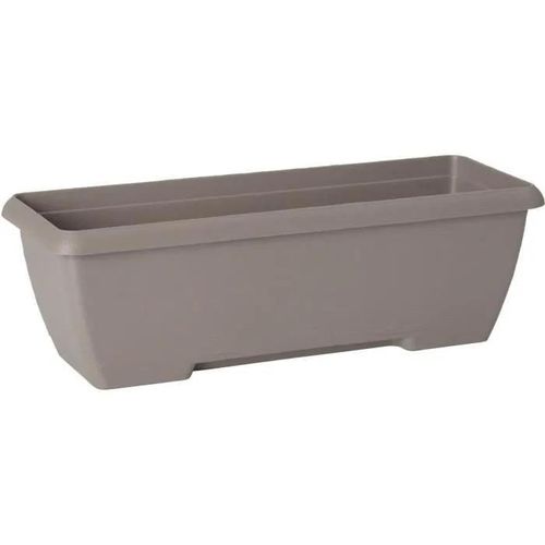 Jardiniere - Garden Id Teramo - Taupe 60 Cm - Solidité - Réserve D'eau Intégrée - Recyclé & 100% Recyclable - Volume Pour Plantes