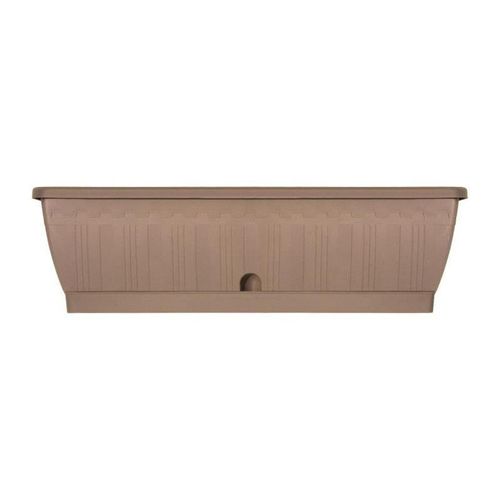 Jardiniere - Garden Id Terraflor - Taupe 60 Cm - Solidité - Réserve D'eau - Recyclé & 100% Recyclable - Volume Pour Plantes.