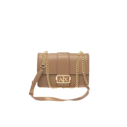 Sac bandoulière Armani Exchange Monogram Femme Marron