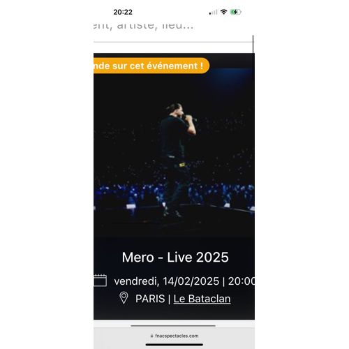 Billets Mero Paris 