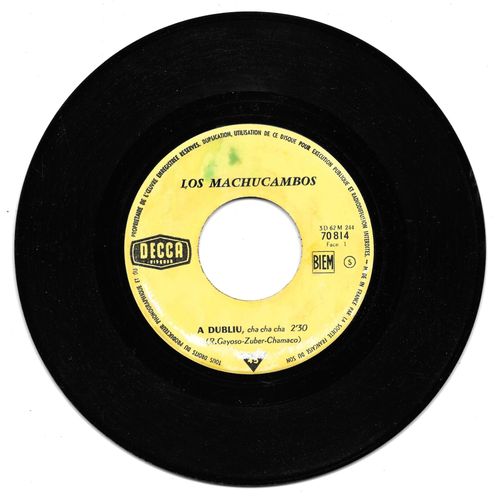 Los Machucambos : A Dubliu / En Un Lugar Del Mundo [Vinyle 45 Tours 7"] 1962
