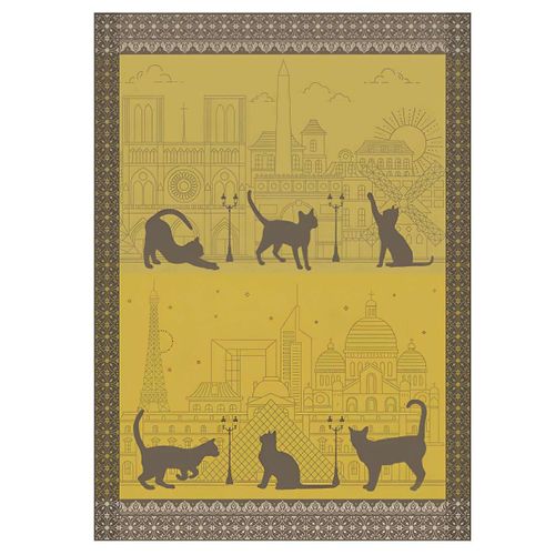 Torchon De Cuisine Rectangulaire En Coton Jacquard - Chat