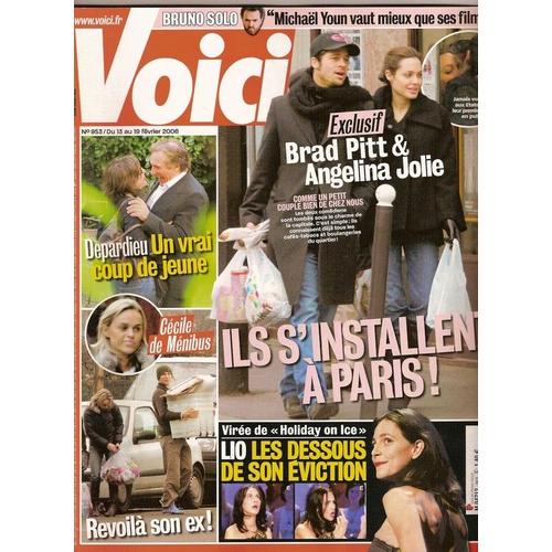 Voici  N° 953 : Brad Pitt & Angelina Jolie, Bruno Solo (Interview), Gérard Depardieu, Emma De Caunes, Joanna Lumley, Anastacia, Lio, Cécile De Ménibus