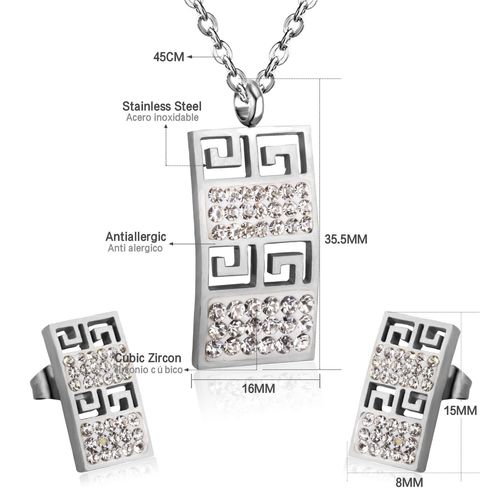 Luxusvolatilité-Parure De Bijoux En Acier Inoxydable Plaqué Or Et Argent, Collier Géométrique, Cadeaux De Luxe Pour Femme Et Homme