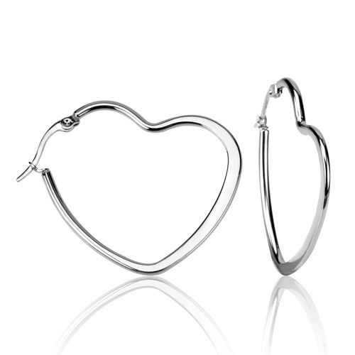 Luxusteel-Boucles D'oreilles En Acier Inoxydable Pour Femme, Bijoux En Forme De C¿Ur, Or Rose, Ne Se Décolore Pas, Vente En Gros, 25mm, 35mm, 45mm