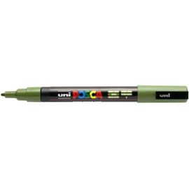 Marqueur À Pigment - Posca - Pc-3m - Vert Kaki - Pointe Ronde - Lot De 6