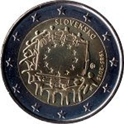 2 Euros Slovequie 2015 Commemorative Drapeau Europeen