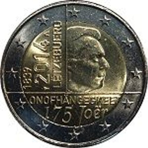 2 Euros Luxembourg Commemorative 175 Ans D¿Independance Du Luxembourg
