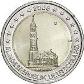 2 Euros Allemagne Commemorative Eglise Saint Michel De Hambourg