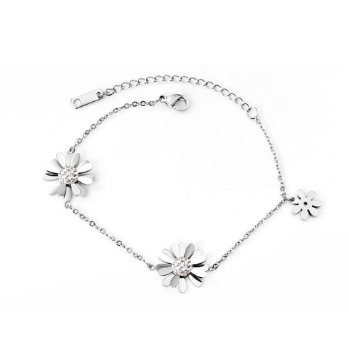 Bracelet En Acier Inoxydable En Forme De Fleur Pour Femme, Collier De Luxe, Nouvelle Mode, Chaînes De Couleur Or Rose, Fête