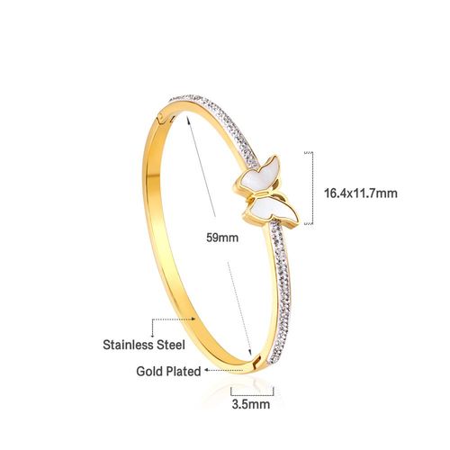 Luxusteel-Bracelets Coquillage Blanc En Acier Inoxydable Pour Femmes Et Bol, Bijoux Classiques, Document Or, Luxe, Mariage, Tarjuvenfree
