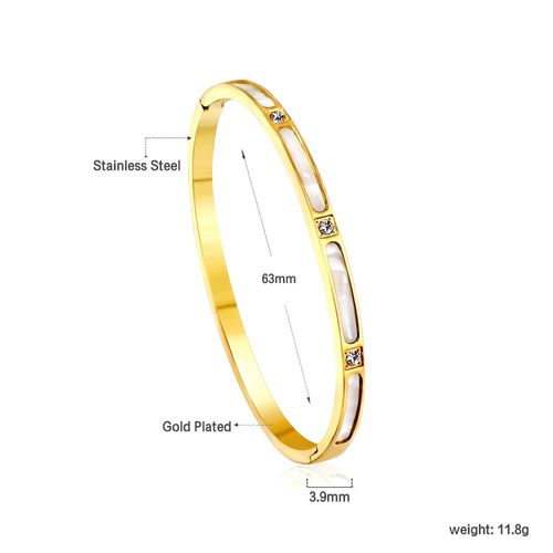 Luxusteel-Bracelets Coquillage Blanc En Acier Inoxydable Pour Femmes Et Bol, Bijoux Classiques, Document Or, Luxe, Mariage, Tarjuvenfree