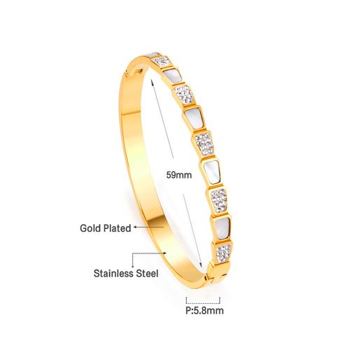 Luxusteel-Bracelets Coquillage Blanc En Acier Inoxydable Pour Femmes Et Bol, Bijoux Classiques, Document Or, Luxe, Mariage, Tarjuvenfree