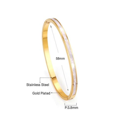 Luxusteel-Bracelets Coquillage Blanc En Acier Inoxydable Pour Femmes Et Bol, Bijoux Classiques, Document Or, Luxe, Mariage, Tarjuvenfree
