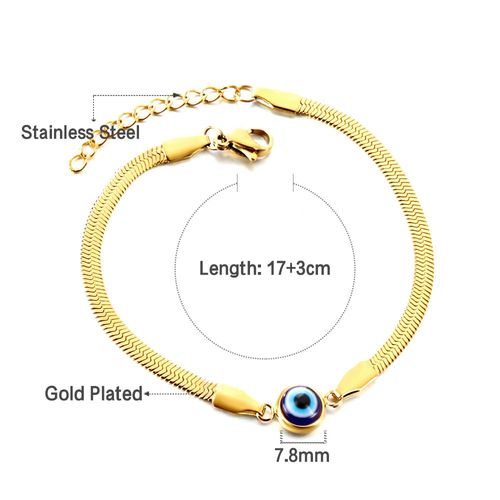 Luxusteel-Bracelet À Breloques Mauvais ¿Il Bleu En Acier Inoxydable, Bijoux De Poignet À La Mode, Antirouille, Pour Femme Et Fille, Nouvelle Collection