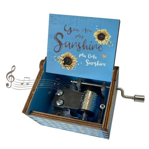 Mini Boîte À Musique Mécanique En Bois Avec Poignée Lointaine,Vous Êtes Mon Phare,Décoration De La Maison,Anniversaire,Mariage,Cadeau De Travailleurs - Type M