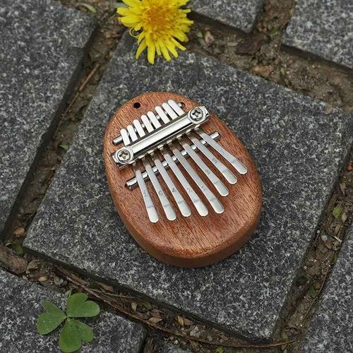Mini Kalimba En Bois À 8 Touches,Piano À Pouce Exquis De Haute Qualité,Bon Accessoire Musical,Pendentif Cadeau - Type Water Droplet #D