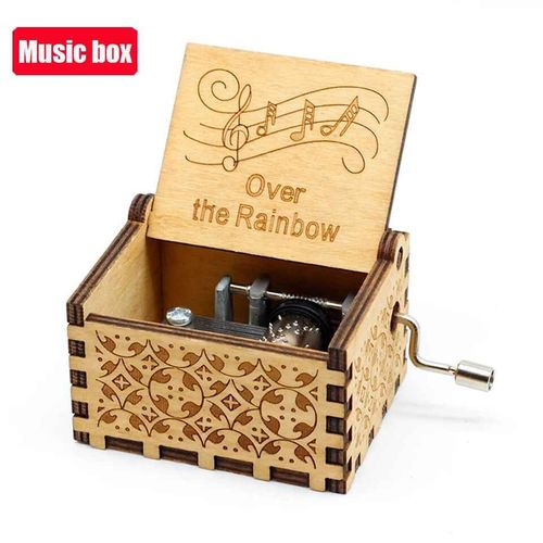 Boîte À Musique En Bois Sculptée À Manivelle,La Belle Et La Bête Congelées,Décoration De La Maison,Cadeau D'anniversaire De La Fête De Léon - Type M30 #A
