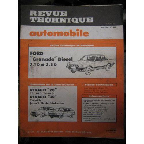 Revue Technique Automobile  N° 444 : Ford Granada Diesel 2.1d Et 2.5d