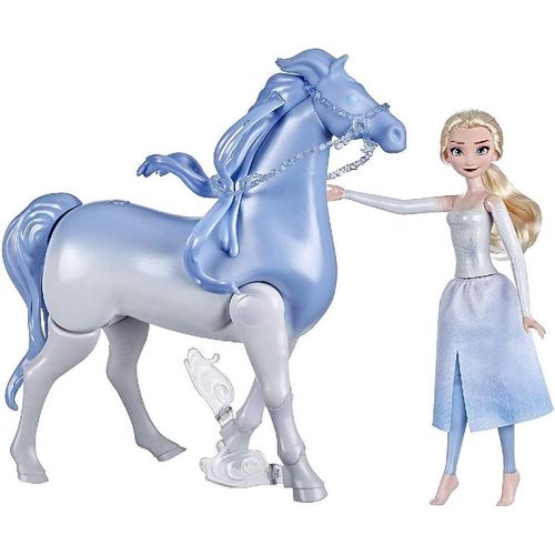Disney La Reine Des Neiges 2 - Poupee Princesse Elsa 30 Cm Et Son Cheval Nokk Interactif 23cm, Multicolore