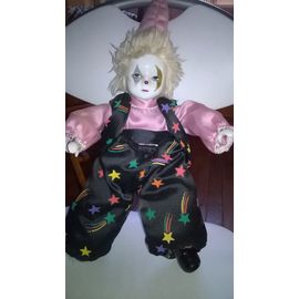Clown Rose Pieds Et Main En Porcelaine