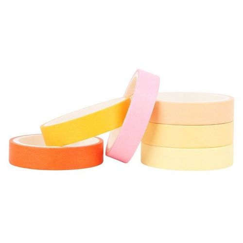 Lot De 6 Rubans Washi Couleur Bonbon ¿ Ruban En Papier Décoratif Pour L'artisanat Et L'emballage De Cadeaux