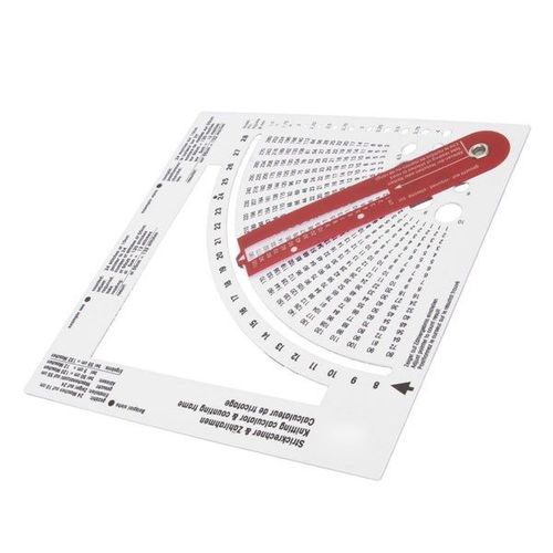 Convertisseur de jauge de tricot : échelle transparente double face pour un comptage précis des points