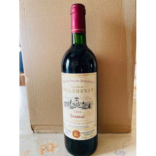 Vin Chateau Villemenan (Saillans, Gironde) - Fronsac 1994 - Bouteille N° 2557