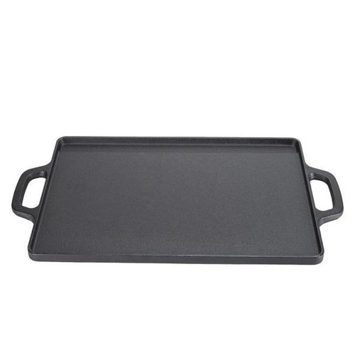 Grande Poêle À Griller En Fonte - Ustensile De Cuisine Rectangulaire Polyvalent