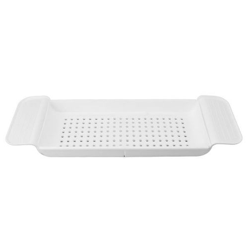 Étagère de baignoire rétractable en plastique - Support réglable pour baignoire