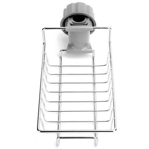 Support de rangement suspendu pour évier en acier inoxydable - Porte-éponge pour robinet de cuisine