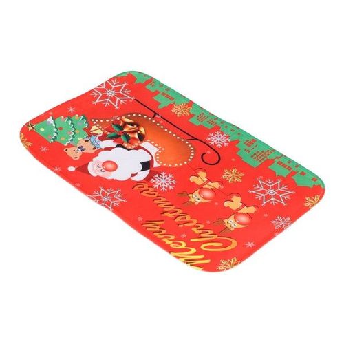 Tapis de sol de Noël ¿ Tapis de décoration de salle de bain et de maison festif