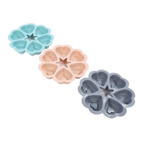 Ensemble De 3 Moules À Gâteaux Et Muffins En Silicone En Forme De C?ur