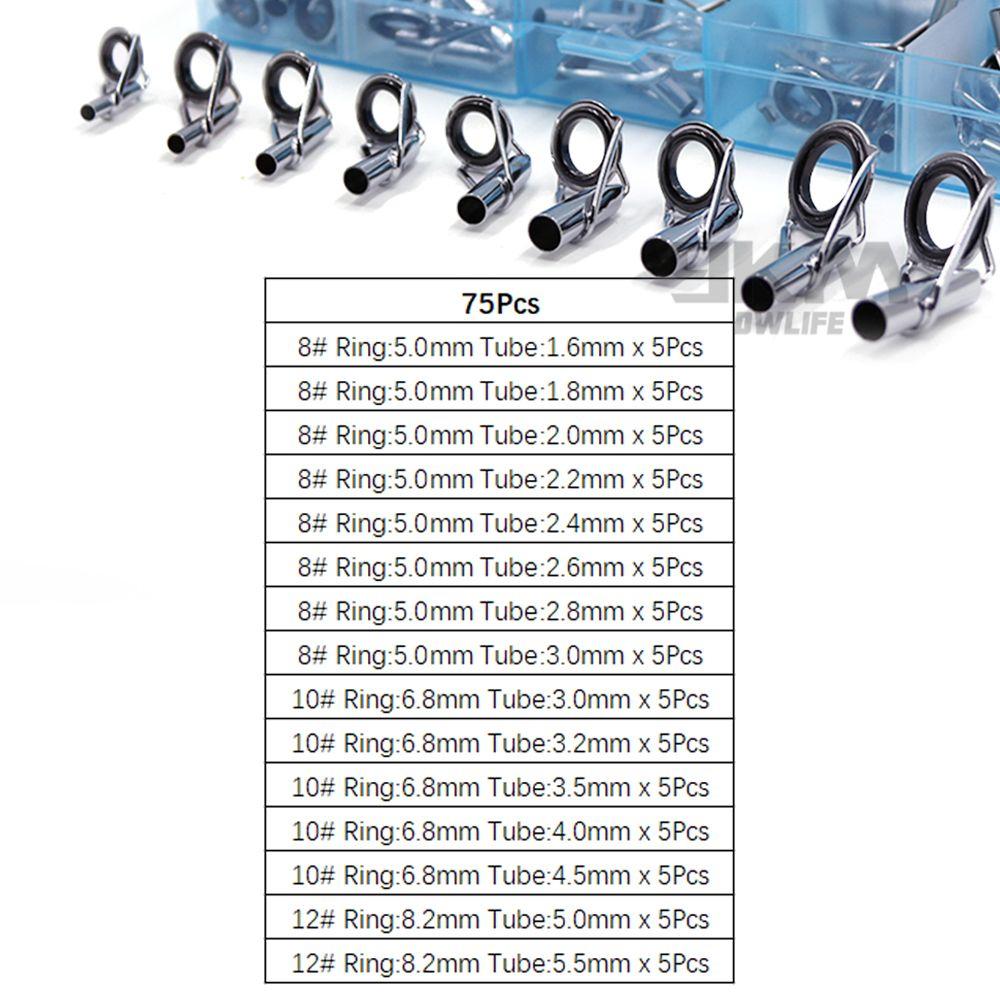 Kit de réparation de canne à pêche Anneau en céramique En acier