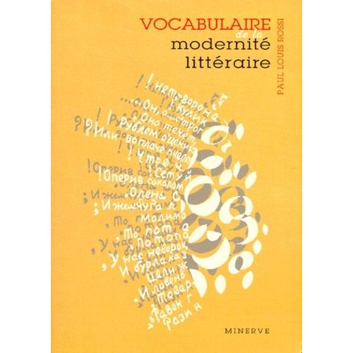 Vocabulaire De La Modernité Littéraire