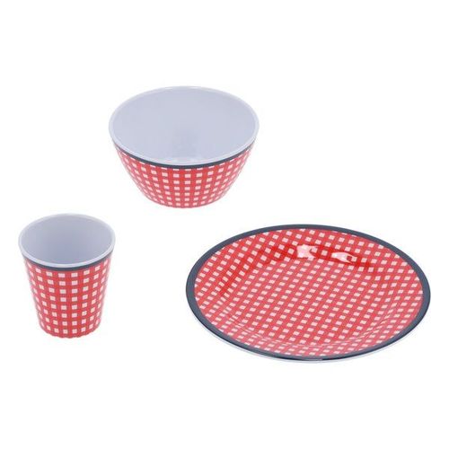 Service De Table En Mélamine 12 Pièces : Tasses, Saladiers, Assiettes Et Ustensiles De Cuisine