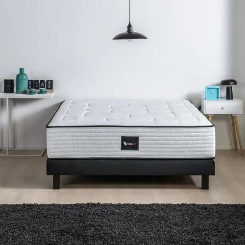 Deko dream ensemble matelas + sommier bois massif 160 x 200 - 700 ressorts ensachés - ferme - hotel sanipur multipocket 190007450