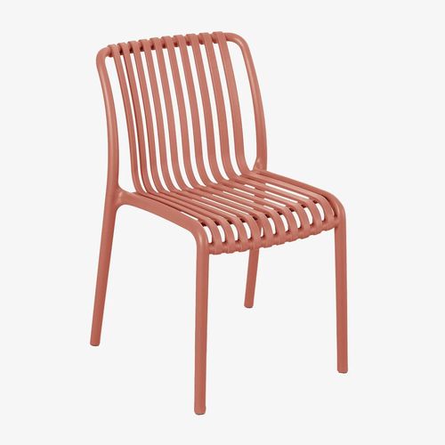 Pack De 4 Chaises De Salle À Manger Empilables En Polypropylène Wendell Rouge Tuile
