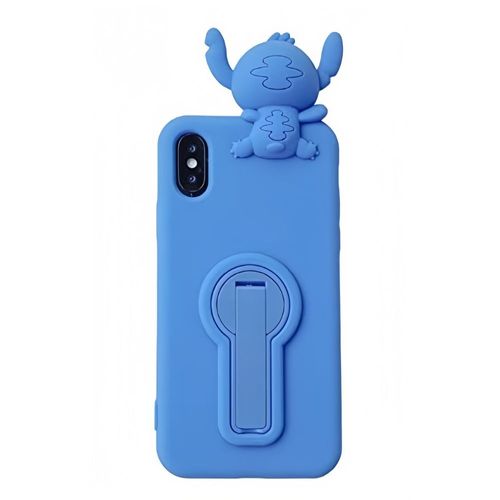 Coque Compatible Avec Iphone Xr,Coque Lilo Et Stitch Tête En Gel Silicone Pour Iphone Xr ( Bleu) - Hqselection®