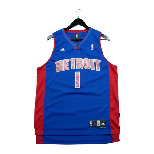 Reconditionné - Maillot Adidas Detroit Pistons Nba - Taille M - Homme - Bleu