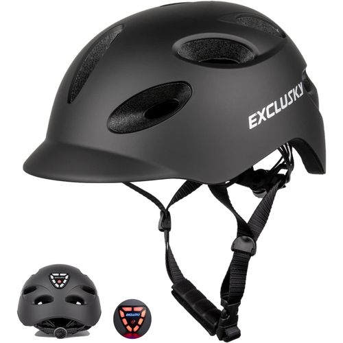 Casque Velo Homme Femme Casque Vtt Homme Casque Velo Avec Lumineux Visiere Casque Velo Route Casque Velo Adulte Pour Cyclisme Bmx Ville Scooters Électriques (54-58cm)