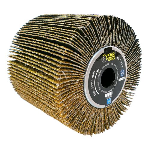 Brosse à lamelles abrasives Ø120x100mm GR36 pour rénovateur FARTOOLS