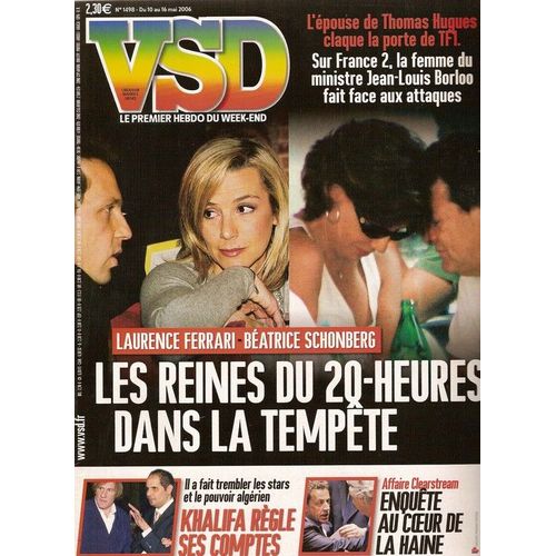 Vsd  N° 1498 : Laurence Ferrari, Béatrice Schönberg, Bertrand Delanoë, Michel Roussin, Christine Ockrent, Tom Hanks, Santana, Nrj, Mylène Jampanoï, Clearstream