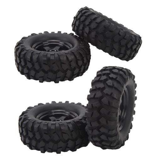 Jantes Et Pneus En Caoutchouc Pour Chenilles Rc De 1,9"" - Lot De 4