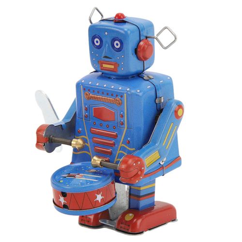 Jouet Robot À Tambour Mécanique - Action Mécanique À Remonter