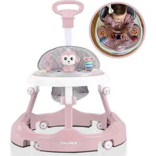 Twinky® Babywalker - Trotteur Bébé Luxe Avec Jeu 3 Pièces - Incl. Trottinette Bébé, Tapis Pour Pieds Et Manche