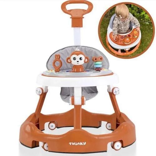 Twinky® Babywalker - Trotteur Bébé Luxe Avec Jeu 3 Pièces - Incl. Trottinette Bébé, Tapis Pour Pieds Et Manche