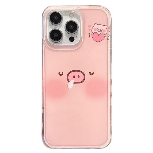 Coque Tpu Imd Recto Verso Pour Iphone 16 Pro Max - Cochon Rose
